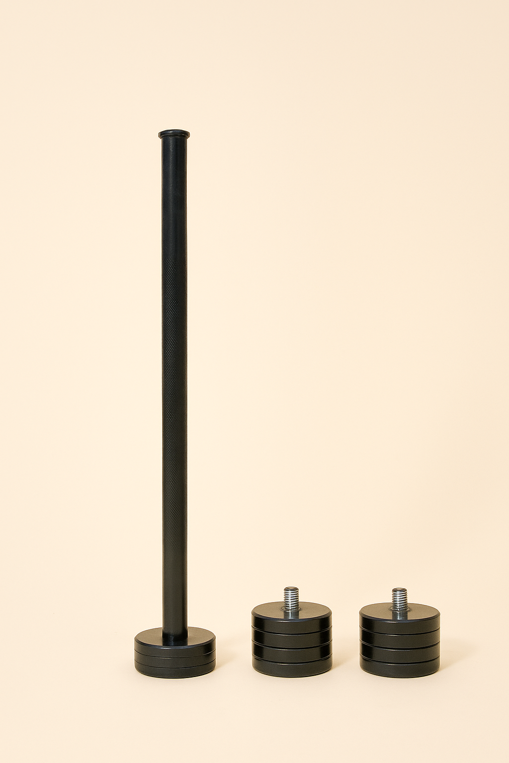 Steel Mace x Barbell (Extendable Steel Mace 5kg with attachable weights of 5kg + 5kg)