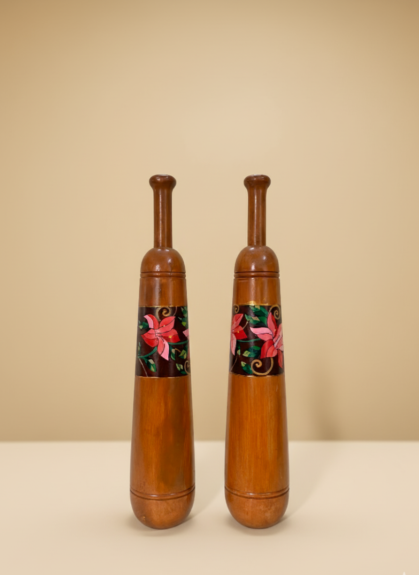Unique 4.5kg Hand Painted Persian Meels Pair