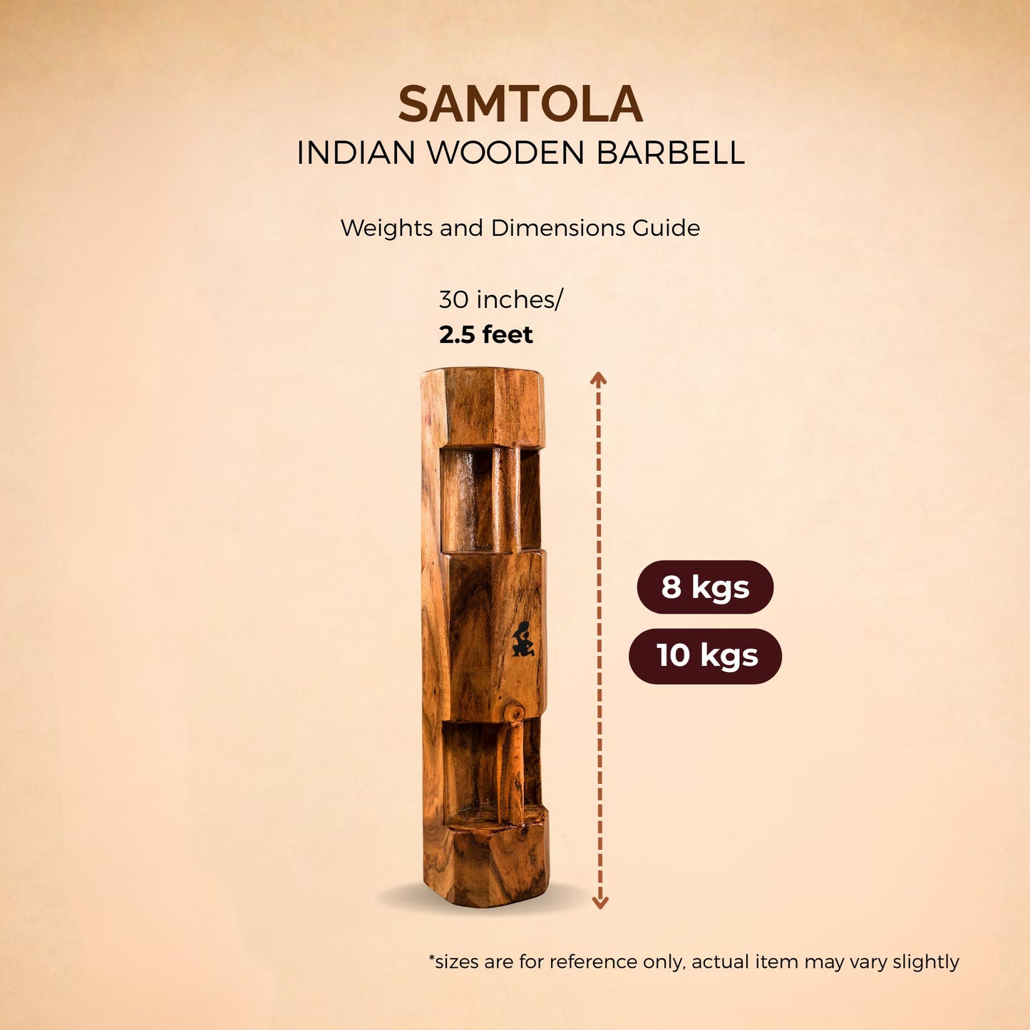 Samtola (Sumtola) Hexagonal shape | Wooden Barbell | Multipurpose equipment The Great Indian Workout