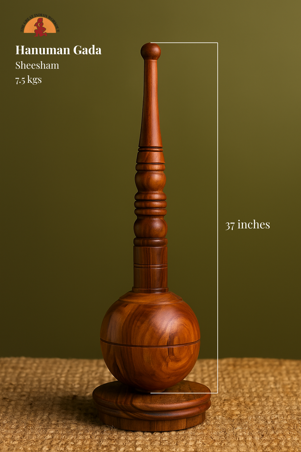 7.5 Kg Sheesham Hanuman Gada