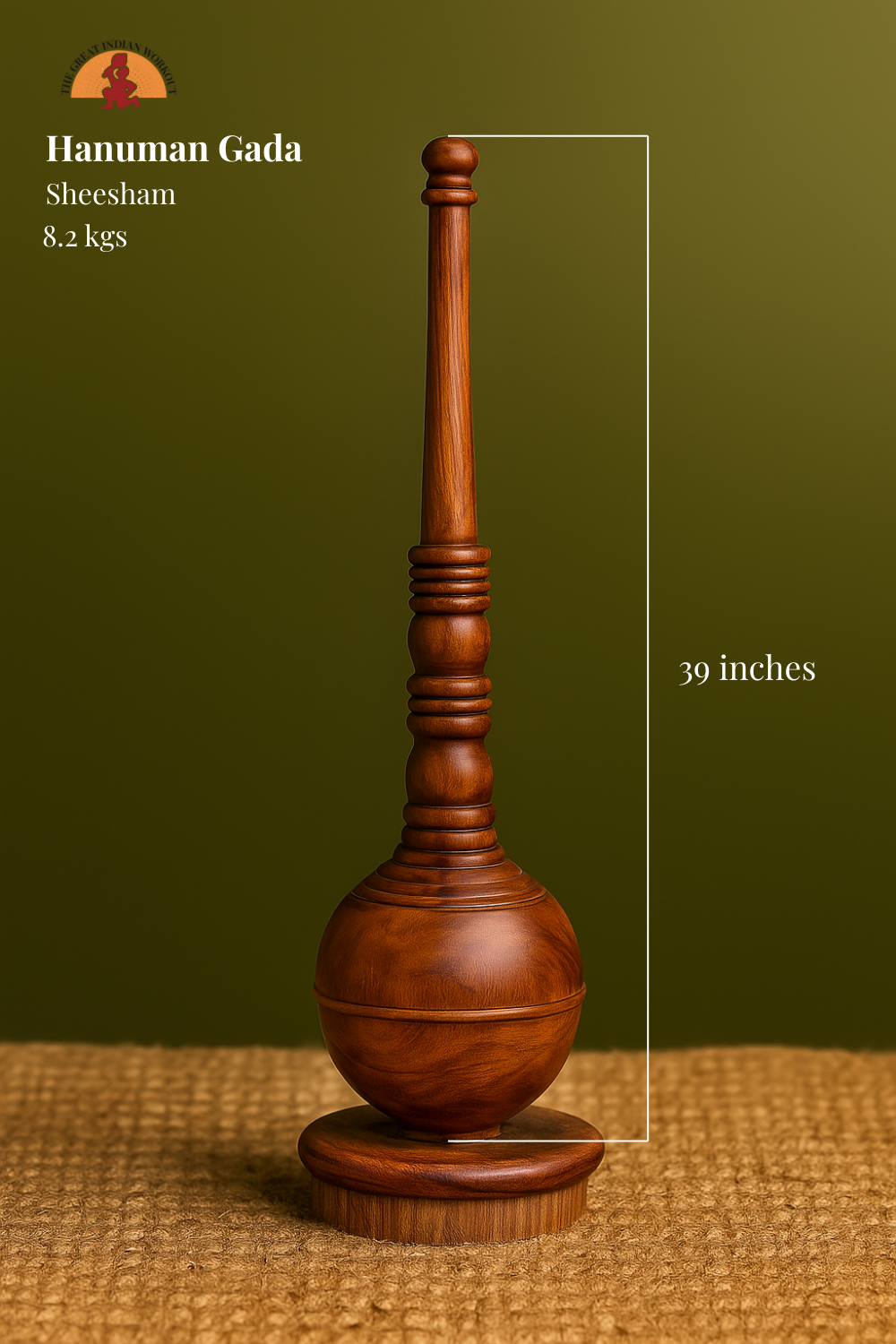 8.2 Kg Sheesham Hanuman Gada