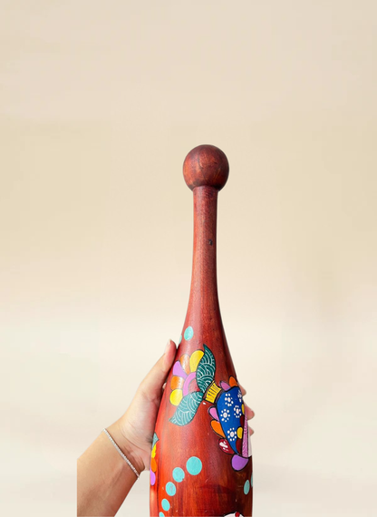 Hand Painted Indian Clubs Pair : 1kg each