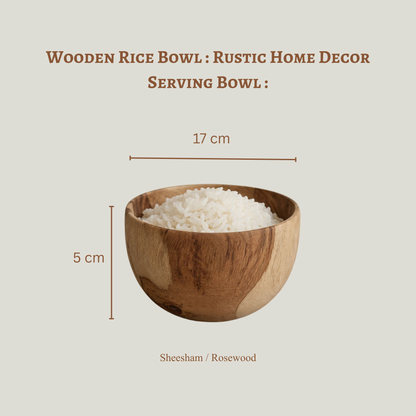 Wooden Bowl : Rustic Home Decor Serving Bowl :