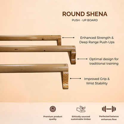 Round Shena (imported pine wood) x 1