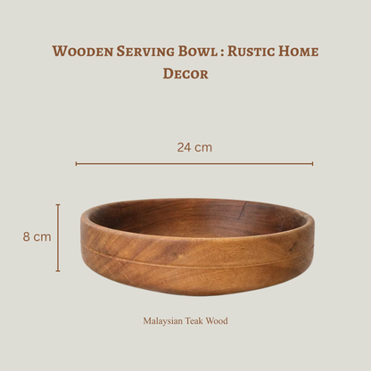 Wooden Serving bowl : Rustic Home Decor