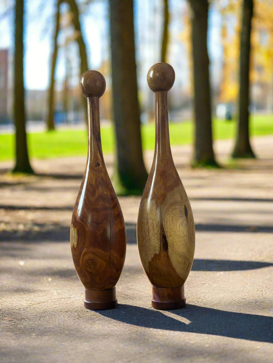 Sheesham Wood Indian Clubs Pair 1.2kg each