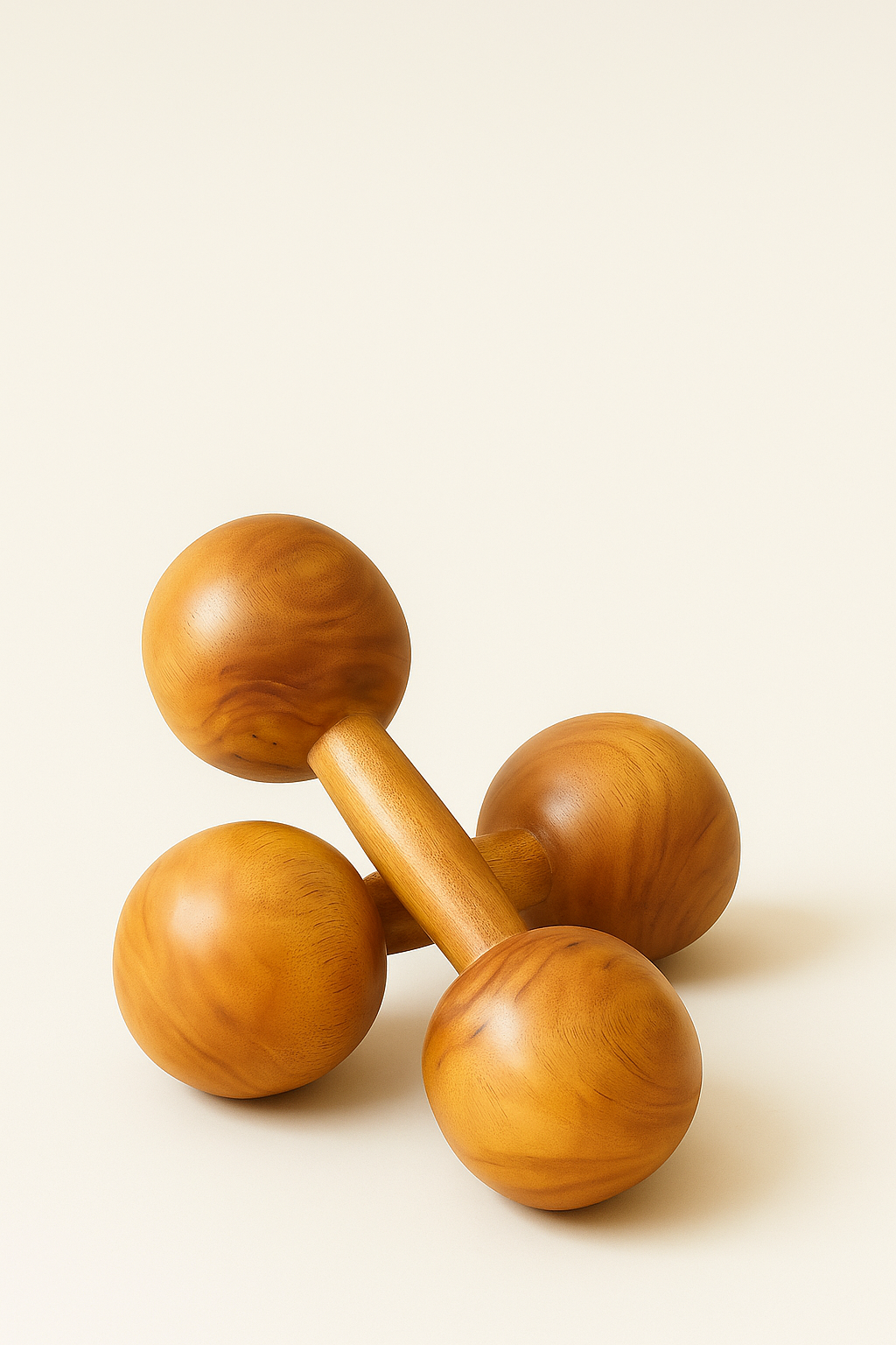 Solid Wood Dumbbells Pair of 2