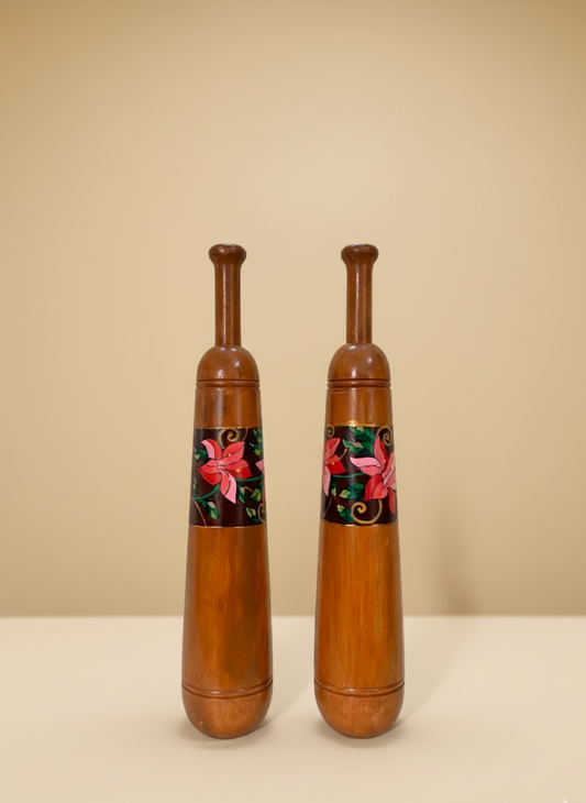 Unique 4.5kg Hand Painted Persian Meels Pair